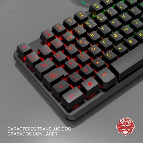 KIT GAMER PRO WB - 1077: TECLADO RGB + MOUSE + PAD + AUDÍFONOS CON MICRÓFONO, ILUMINACIÓN LED, DISEÑO ERGONÓMICO, IDEAL PARA JUEGOS Y STREAMING WB-1077 - SMART BUSINESS