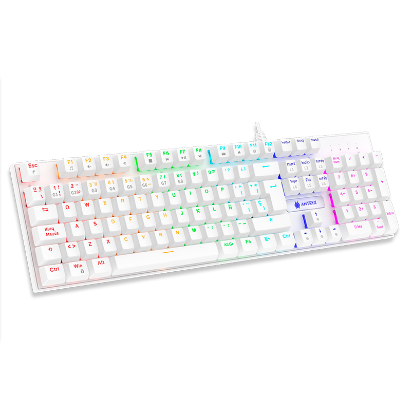 KIT GAMING AUDIFONO + TECLADO + MOUSE ANTRYX GC- 3100 x3 WHITE, RED SWITCH (AGC-3100X3WRE-SP) - SMART BUSINESS