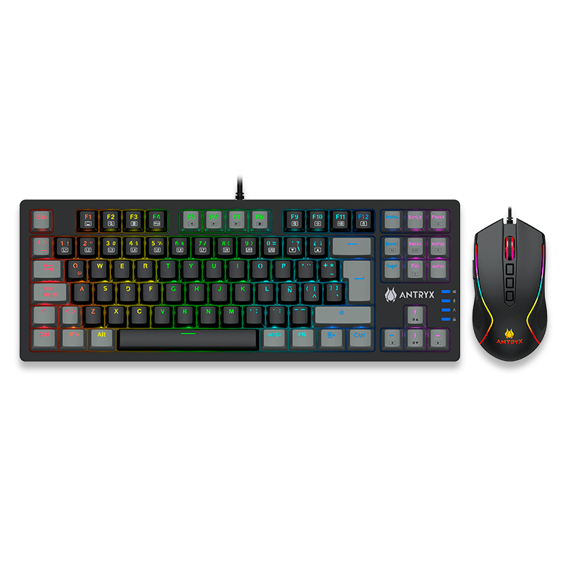 KIT GAMING TECLADO MECANICO + MOUSE ANTRYX GC - 5500, BLUE SWITCH (AGC - 5500KBL - SP) AGC-5500KBL-SP - SMART BUSINESS