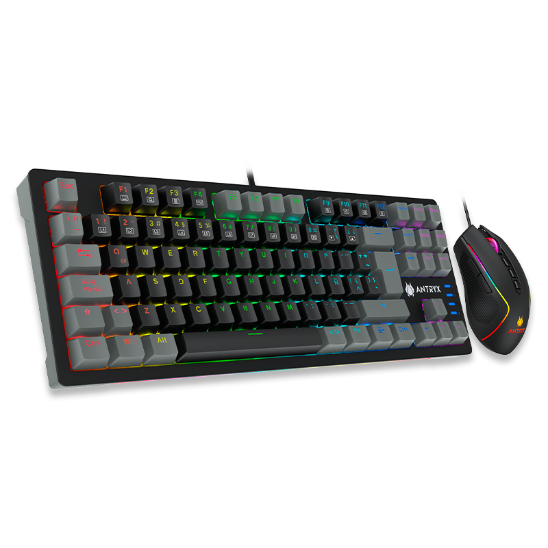 KIT GAMING TECLADO MECANICO + MOUSE ANTRYX GC- 5500, BLUE SWITCH (AGC-5500KBL-SP) - SMART BUSINESS