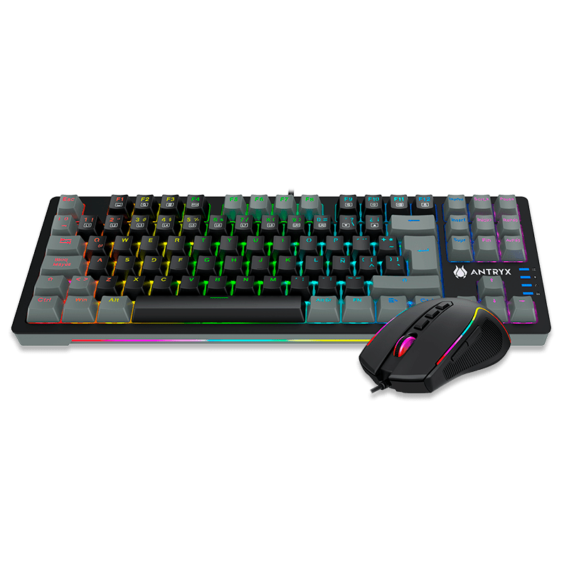 KIT GAMING TECLADO MECANICO + MOUSE ANTRYX GC - 5500, RED SWITCH (AGC - 5500KRE - SP) AGC-5500KRE-SP - SMART BUSINESS