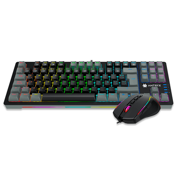 KIT GAMING TECLADO MECANICO + MOUSE ANTRYX GC - 5500, RED SWITCH (AGC - 5500KRE - SP) AGC-5500KRE-SP - SMART BUSINESS