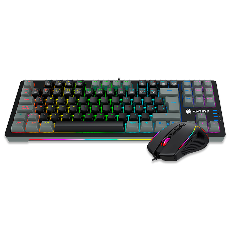 KIT GAMING TECLADO MECANICO + MOUSE ANTRYX GC- 5500, RED SWITCH (AGC-5500KRE-SP) - SMART BUSINESS