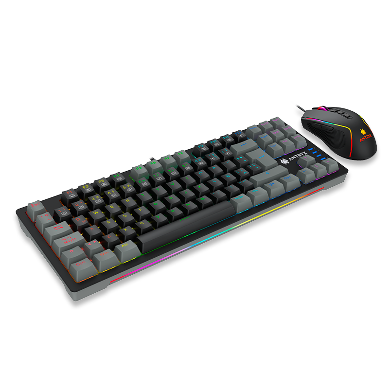 KIT GAMING TECLADO MECANICO + MOUSE ANTRYX GC- 5500, RED SWITCH (AGC-5500KRE-SP) - SMART BUSINESS