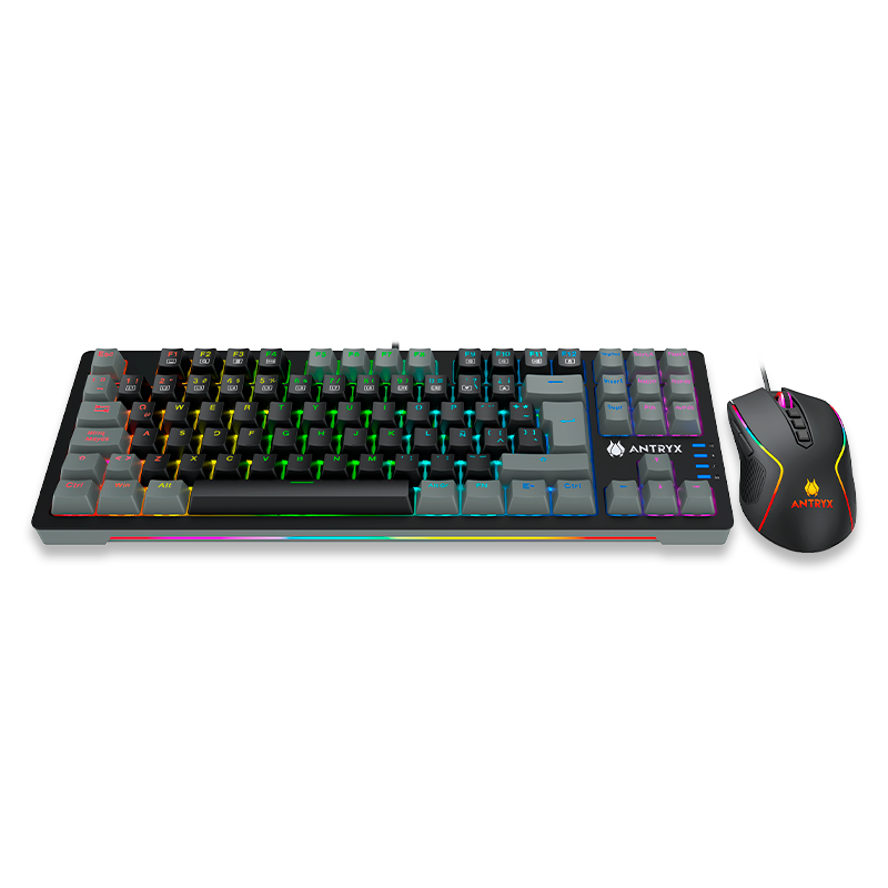 KIT GAMING TECLADO MECANICO + MOUSE ANTRYX GC- 5500, RED SWITCH (AGC-5500KRE-SP) - SMART BUSINESS