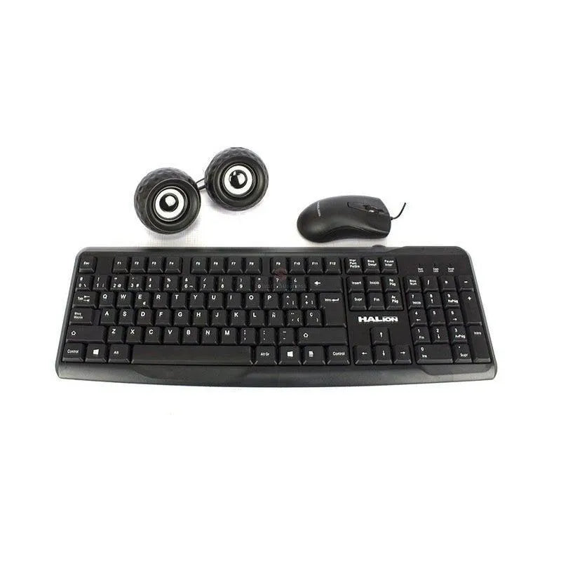 Kit Teclado Mouse Parlante 3 En 1 Halion Ha-Kit45 - SMART BUSINESS