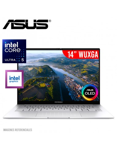 NOTEBOOK ASUS ZENBOOK 14 OLED UX3405MA-QD724W U5-125H,8GB DDR5, 512GB SSD,WINDOWS 11 HOME, TECLADO ESPAÑOL,GARANTIA 1 AÑO.