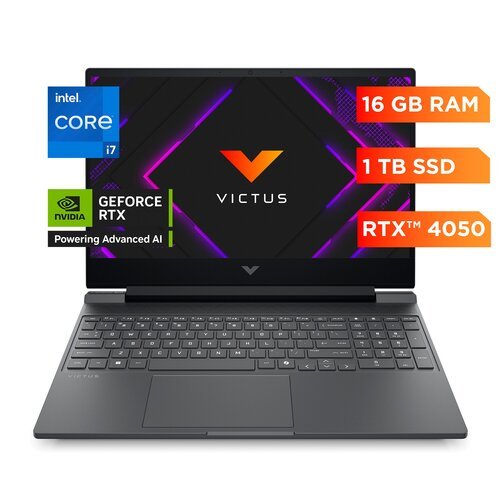 LAPTOP HP VICTUS 15,6″ – INTEL CORE I7 - 13620H, 16 GB RAM, 1 TB SSD, GEFORCE RTX 4050 6 GB, WINDOWS 11 – PLATA BA1U3LAABM - SMART BUSINESS