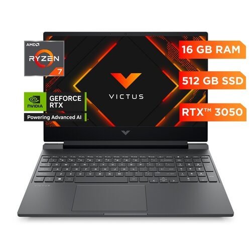 LAPTOP HP VICTUS 15,6″ – PROCESADOR AMD RYZEN 7, GRÁFICA NVIDIA RTX 3050, 16 GB RAM Y SSD 512 GB – IDEAL PARA GAMING Y PRODUCTIVIDAD BT4F7LAABM - SMART BUSINESS