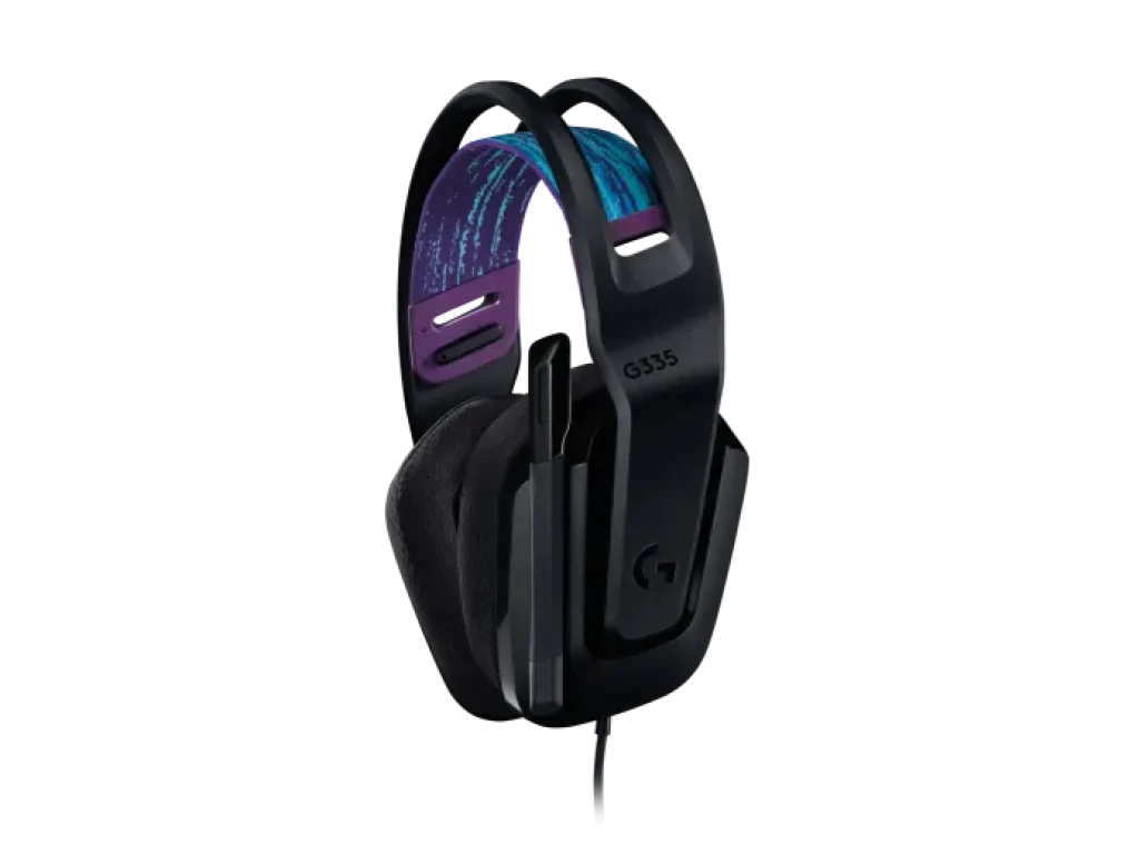 AURICULAR GAMING LOGITECH G335 CON MICROFONO ENTRADA MINI-PHONE(3.55MM) CONTROL VOLUMEN ALMOHADILLAS SUAVES COLOR NEGRO