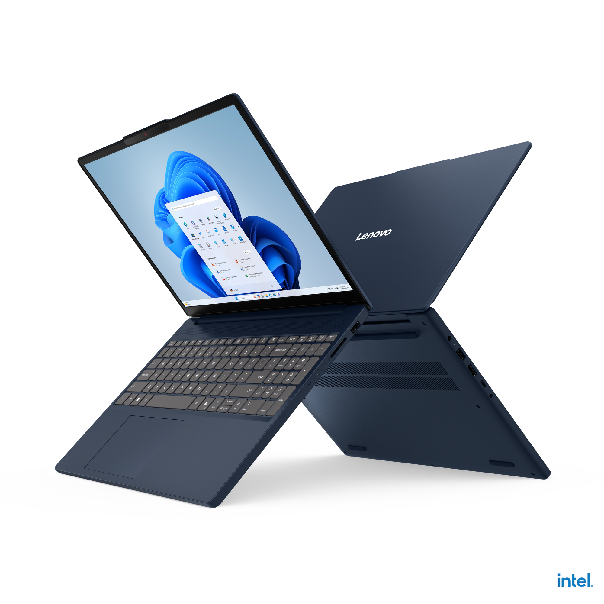 Notebook Lenovo IdeaPad Slim 3 15IRH10 83K101LTLM vista superior cerrada