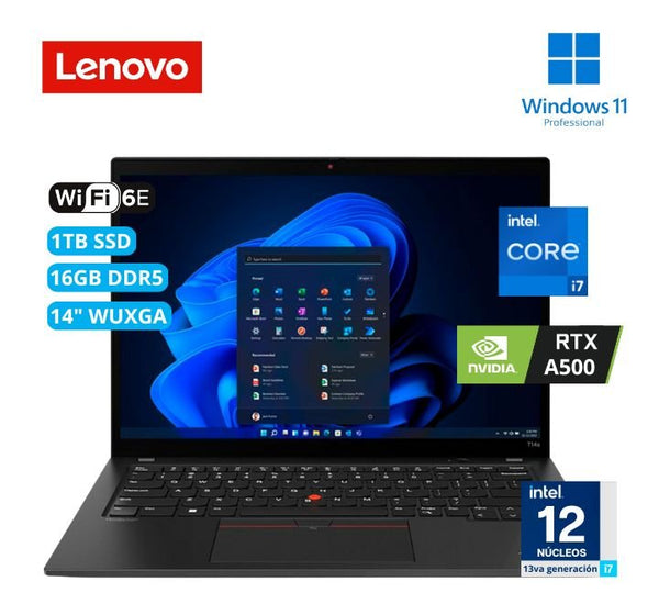 LENOVO P14S - INTEL CI7 1360P - RAM 16GB DDR5 - 1TB SSD - NVIDIA RTX A500 4GB - WIN11 PRO - 14IN FHD - BLACK - GARANTIA 3YEARS ONSITE de Lenovo | first_variant_option_1 — Envío inmediato
