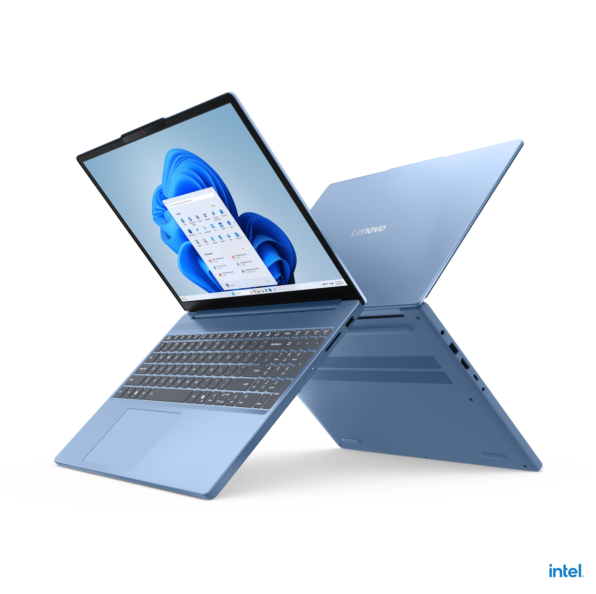 Notebook Lenovo IdeaPad Slim 3 15IRH10 83K101LTLM vista frontal en tres cuartos