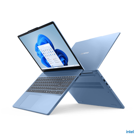 Notebook Lenovo IdeaPad Slim 3 15IRH10 83K101LTLM vista frontal en tres cuartos