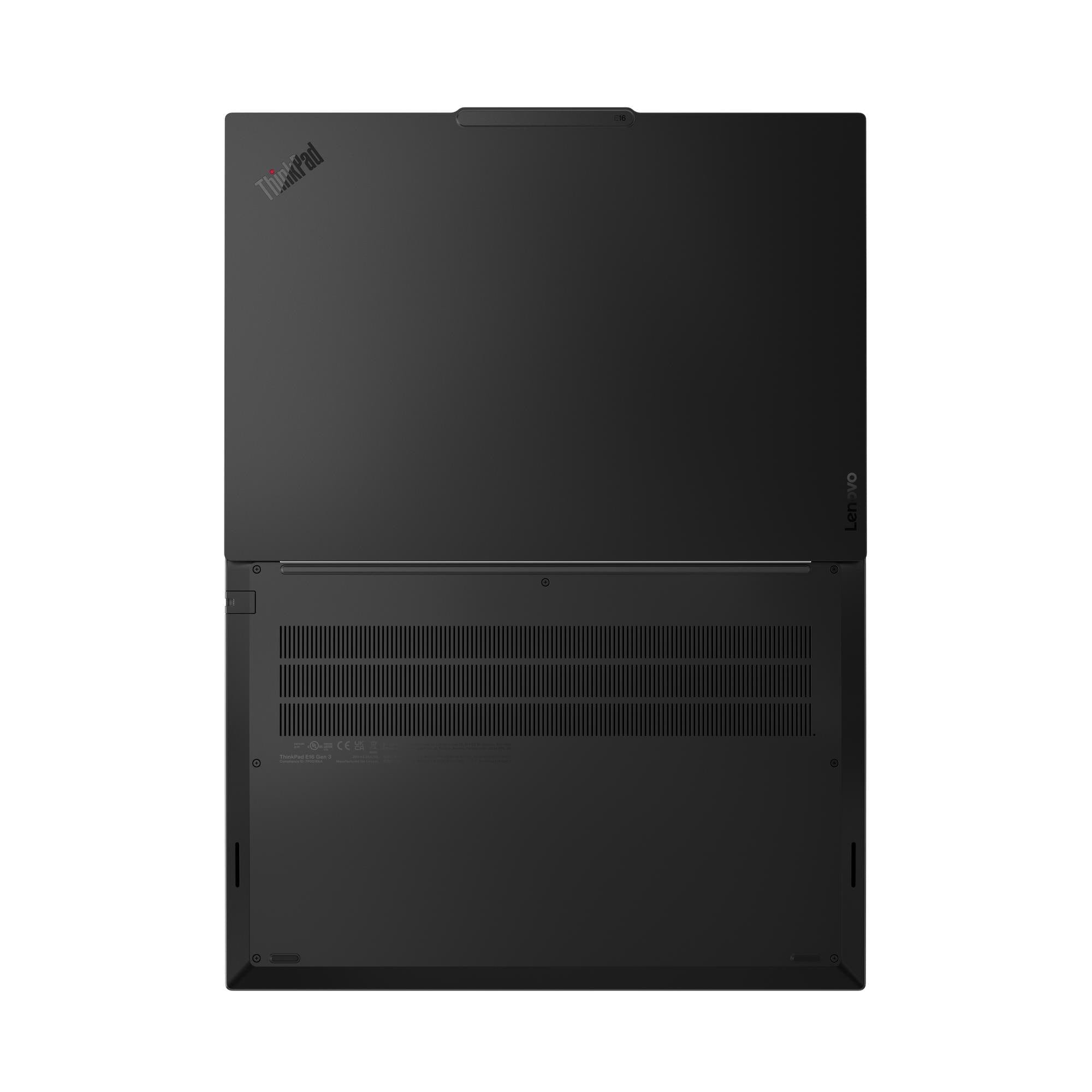 Lenovo ThinkPad E16 Gen 3 21SS000KLM - vista posterior con base y ventilación