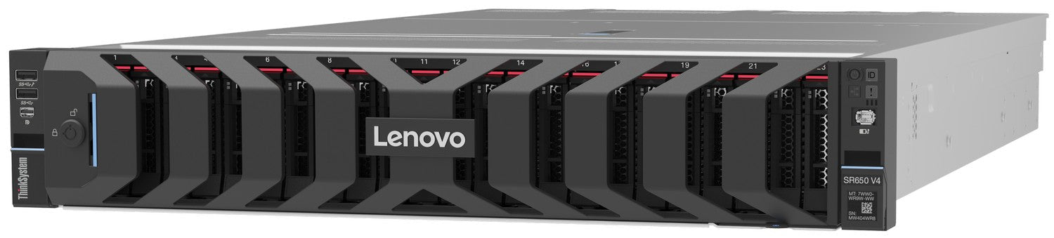 Lenovo ThinkSystem 7DGD1004LA - vista frontal en perspectiva con bisel