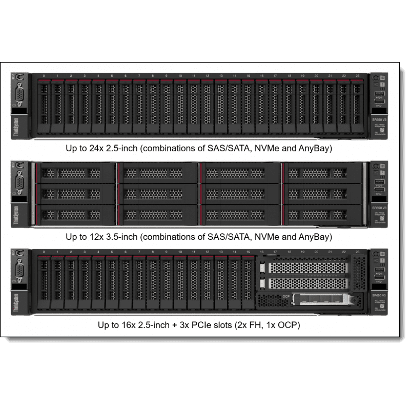 Servidor Rack - Lenovo Thinksystem Sr650 V4 - 1X Intel Xeon - 2U de Lenovo | first_variant_option_1 — Envío inmediato