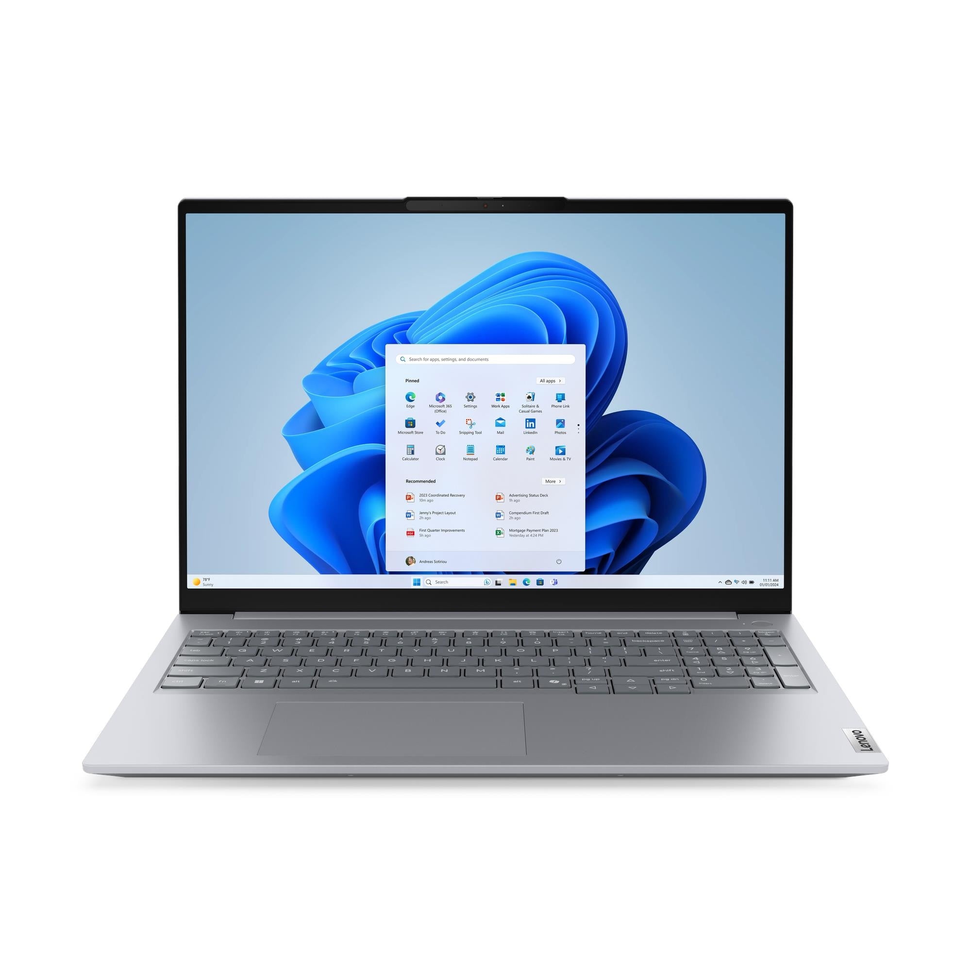 Notebook Lenovo ThinkBook 16 G8 IAL 21SK00PHLD, segunda perspectiva oficial del equipo