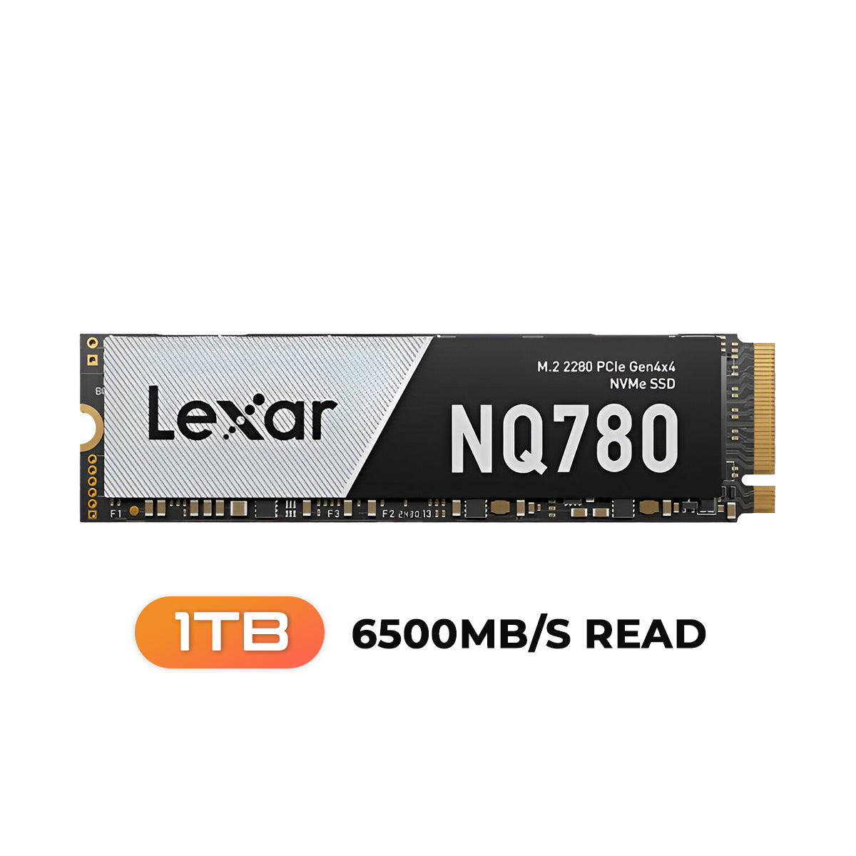 Lexar NQ780 SSD 1TB NVMe M.2 LNQ780X001T-RNNNG vista frontal