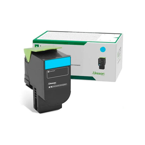 Tóner original Lexmark 78C4UC0 cian de 7,000 páginas con empaque