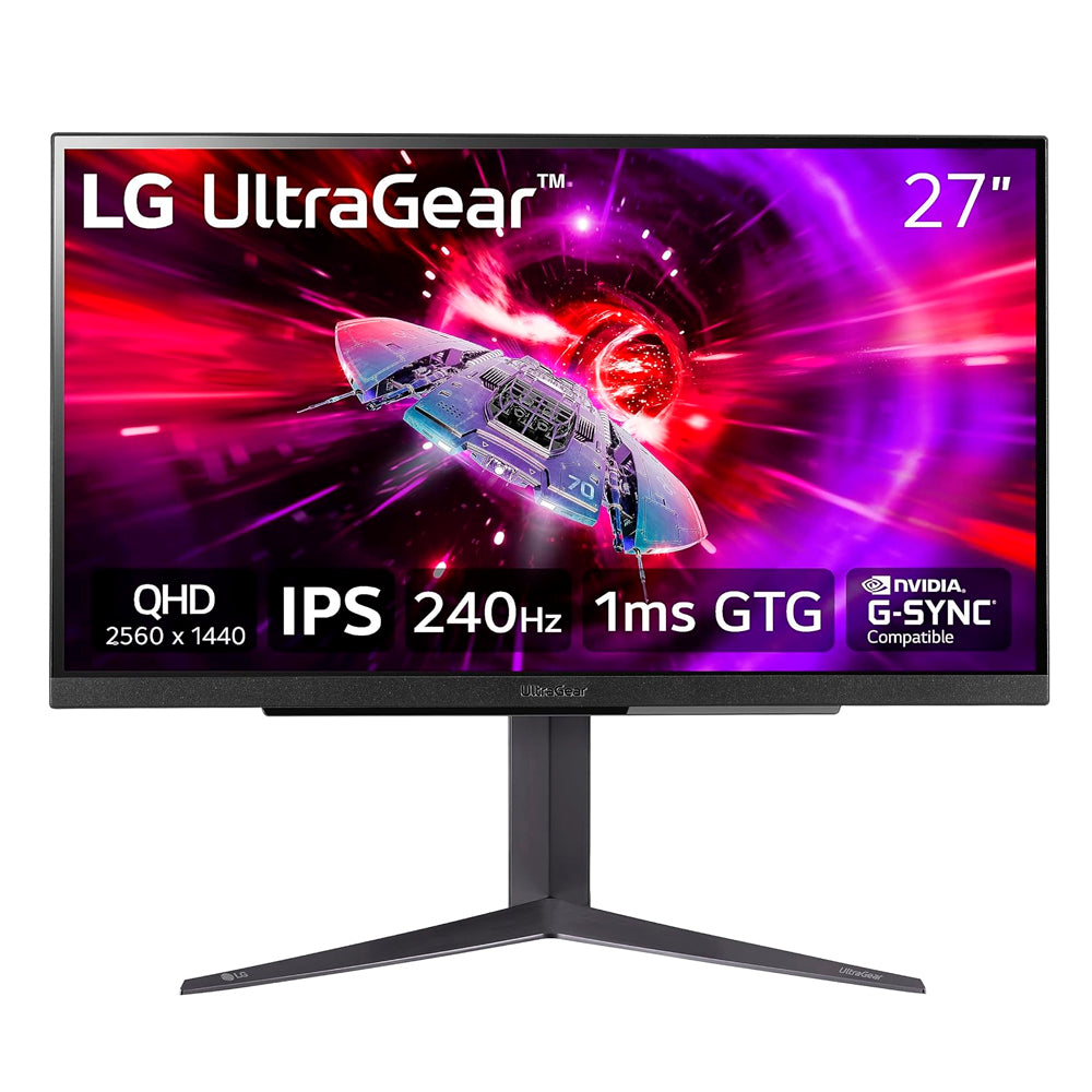 LG UltraGear 27GR83Q-B monitor gaming 27 pulgadas QHD IPS 240Hz vista frontal