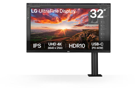 Monitor LG UltraFine Ergo 32UN880K-B vista frontal