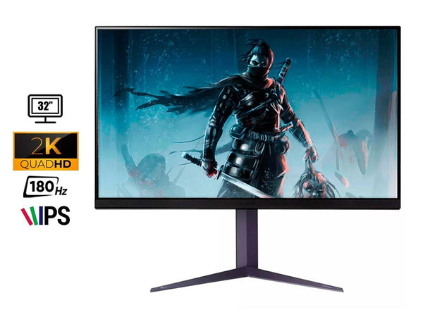 Monitor para Juegos LG UltraGear 32" 32GS75Q, QHD IPS, 2560 x 1440, HDMI, DisplayPort, 180Hz, 1ms, G-SYNC Compatible, Pivote Ajustable - SMART BUSINESS