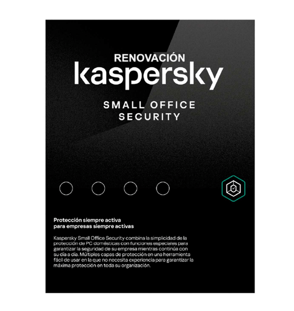 LICENCIA ANTIVIRUS KASPERSKY SMALL OFFICE SECURITY 8 KL4541DDKTR, 15–19 NODOS, 2 SERVIDORES, RENOVACIÓN 3 AÑOS, PROTECCIÓN INTEGRAL PARA EMPRESAS KSOS KL4541DDKTR - SMART BUSINESS