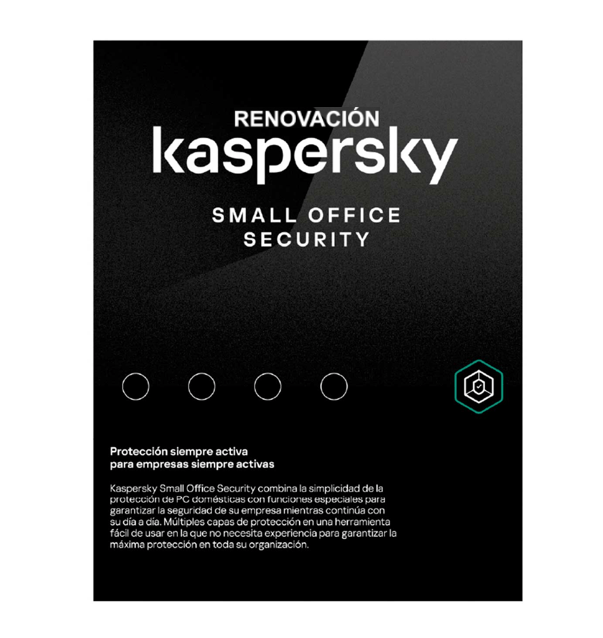 LICENCIA KASPERSKY SMALL OFFICE SECURITY 8 KL4541DDNFR, 25 - 49 NODOS, 3 - 5 SERVIDORES, 3 AÑOS RENOVACIÓN DIGITAL, PROTECCIÓN INTEGRAL PARA EMPRESAS KSOS KL4541DDNFR - SMART BUSINESS