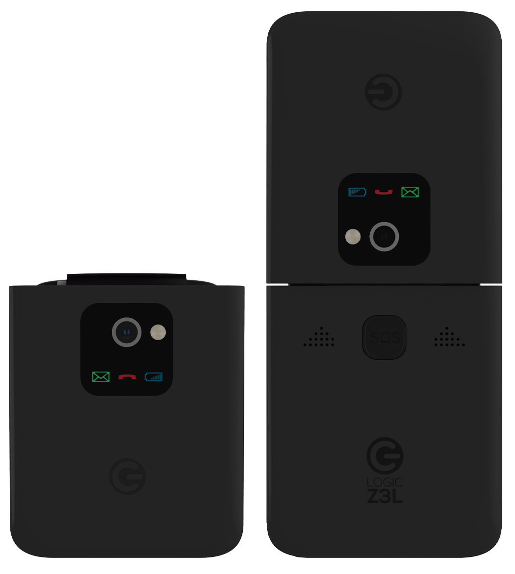 LOGIC Z3L TELÉFONO FLIP 4G PLEGABLE PANTALLA 2.4 PULGADAS TECLAS GRANDES BLUETOOTH 5.1 DUAL SIM SOS CÁMARA VGA 950MAH Z3L - SMART BUSINESS