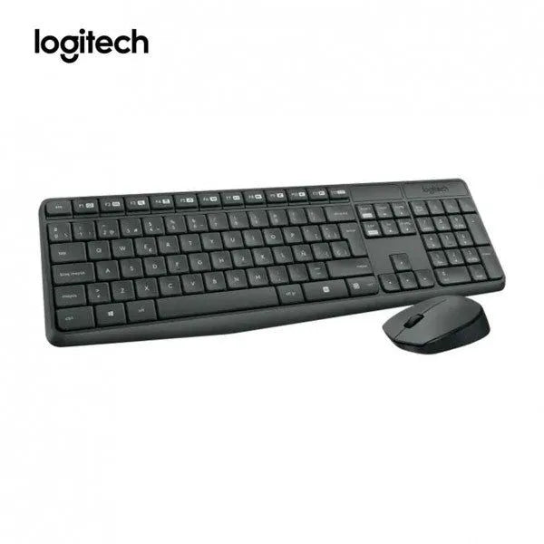 Combo 2 En Uno Logitech Inalambrico Mk235, Teclado Resistente A Salpicaduras, Mouse 3 Botones Sensor Hasta 1000 Dpi, Color Negro (920-007901) - SMART BUSINESS