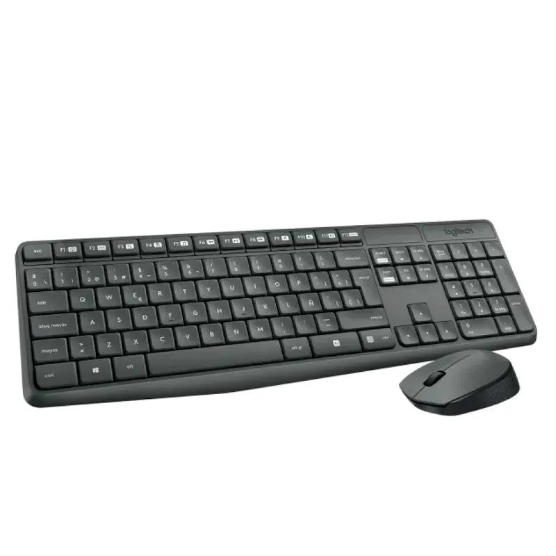 Combo 2 En Uno Logitech Inalambrico Mk235, Teclado Resistente A Salpicaduras, Mouse 3 Botones Sensor Hasta 1000 Dpi, Color Negro (920-007901) - SMART BUSINESS