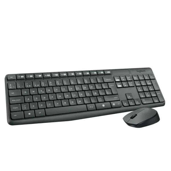 Combo 2 En Uno Logitech Inalambrico Mk235, Teclado Resistente A Salpicaduras, Mouse 3 Botones Sensor Hasta 1000 Dpi, Color Negro (920-007901) - SMART BUSINESS
