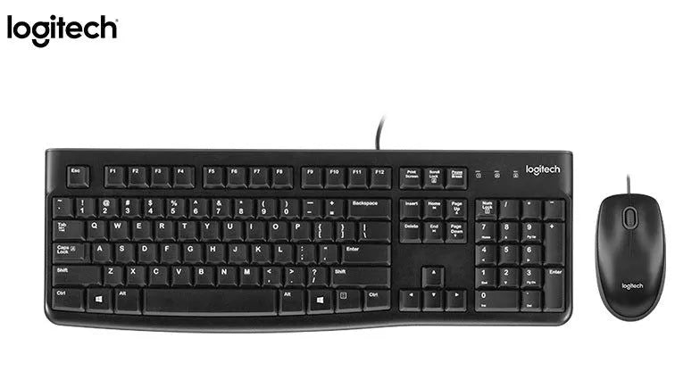 Combo 2 En Uno Logitech Mk120, Teclado Resistente A Salpicaduras De Agua, Mouse 3 Botones Sensor 1000 Dpi., Interfaz Usb (920-004428) - SMART BUSINESS
