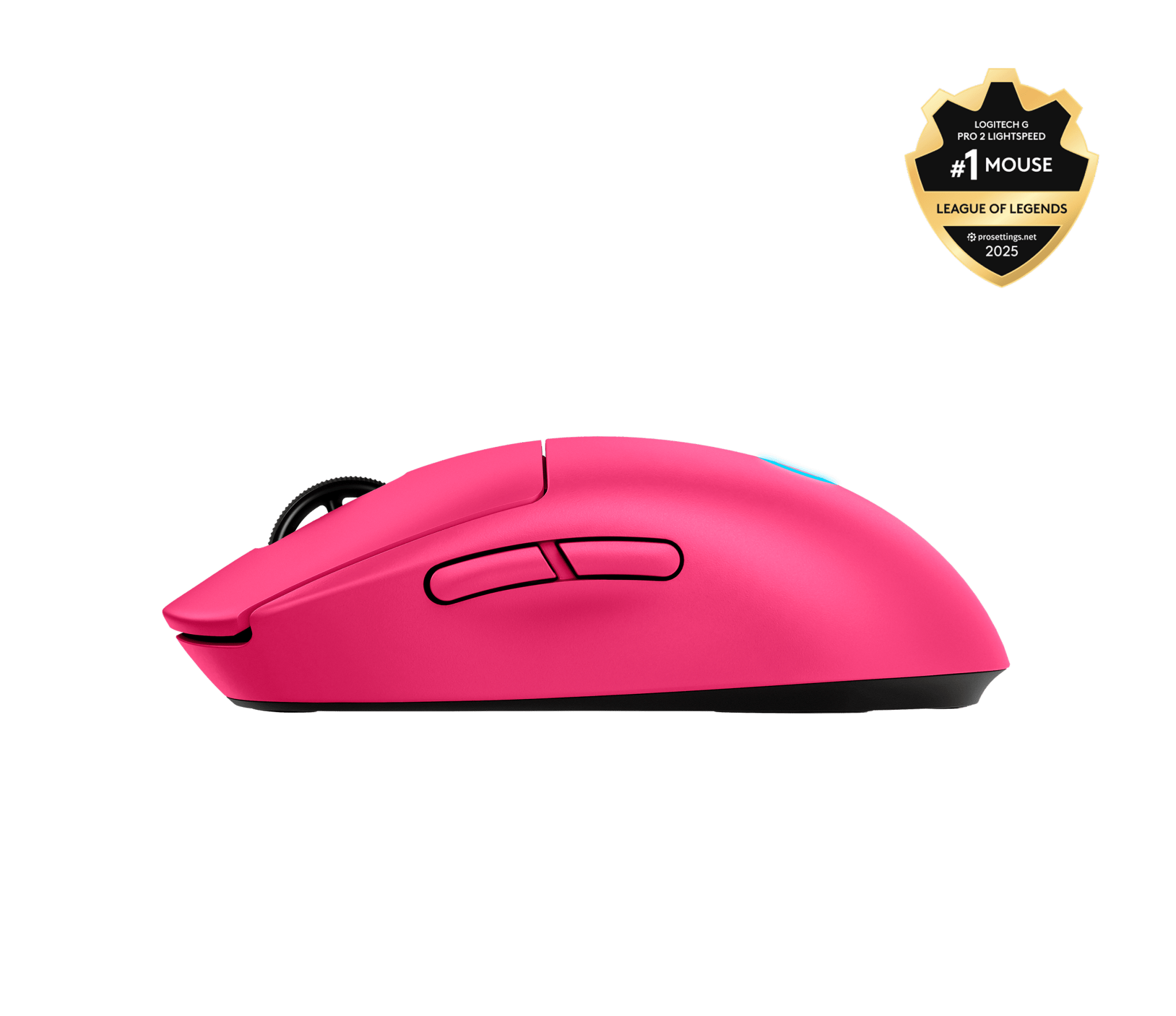 Mouse gamer inalámbrico Logitech G PRO 2 LIGHTSPEED magenta 910-007291