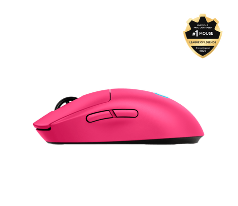 Mouse gamer inalámbrico Logitech G PRO 2 LIGHTSPEED magenta 910-007291