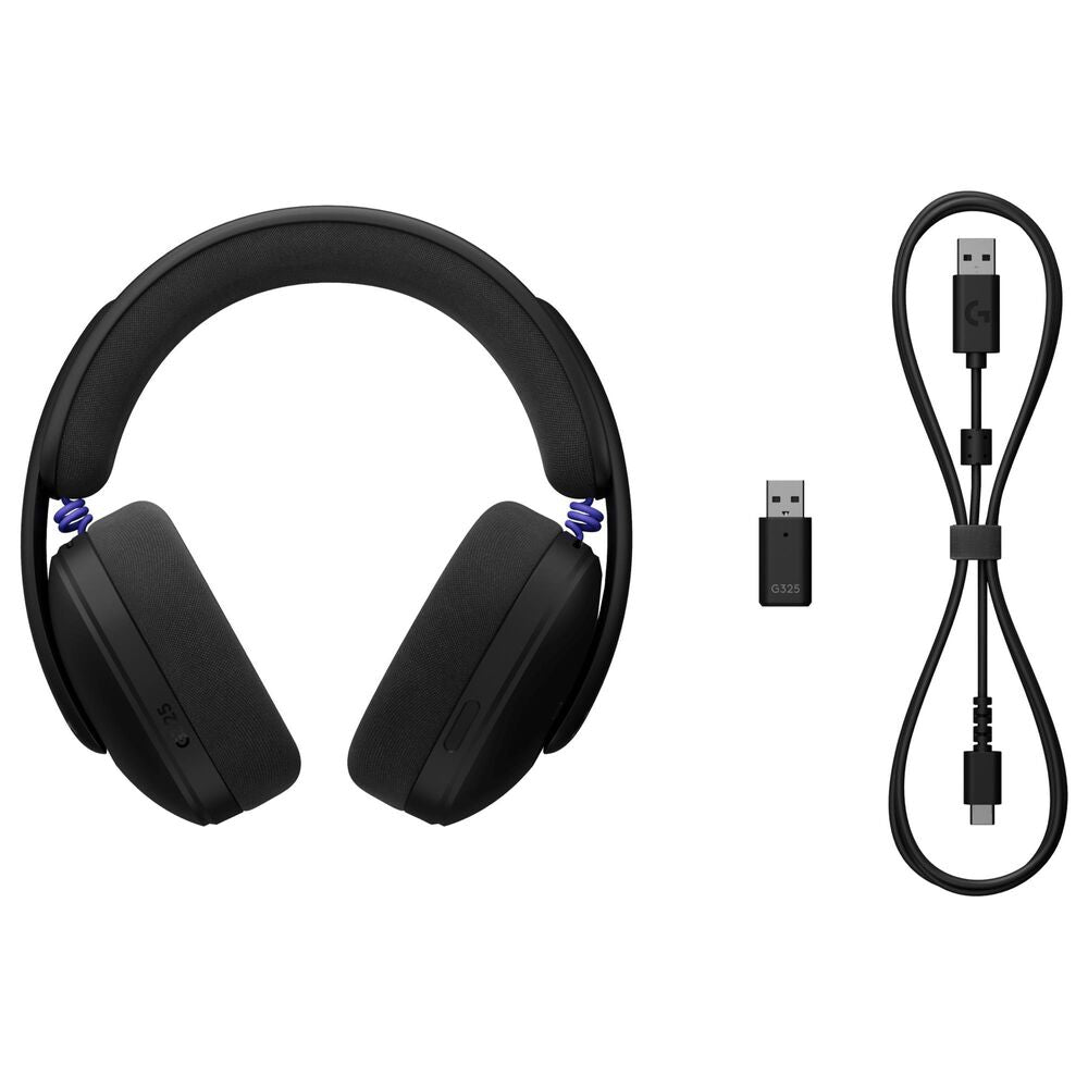 Logitech G325 LIGHTSPEED audífono gamer negro 981-001523 con receptor y cable