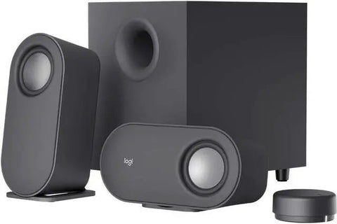 Logitech Z407 parlantes 2.1 con subwoofer y control inalámbrico 980-001347 vista frontal