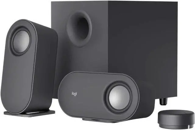 Logitech Z407 parlantes 2.1 con subwoofer y control inalámbrico 980-001347 vista frontal