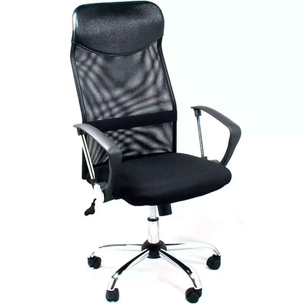 SILLA GERENCIAL TORIN QZY-2501 NEGRA CON REPOSABRZOS ERGONÓMICA Y CONFORTABLE PARA OFICINA