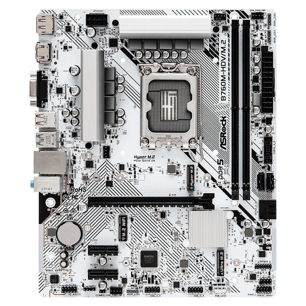 MOTHERBOARD ASROCK B760M - HDV/M.2, CHIPSET INTEL B760, LGA1700, MATX de Asrock | first_variant_option_1 — Envío inmediato