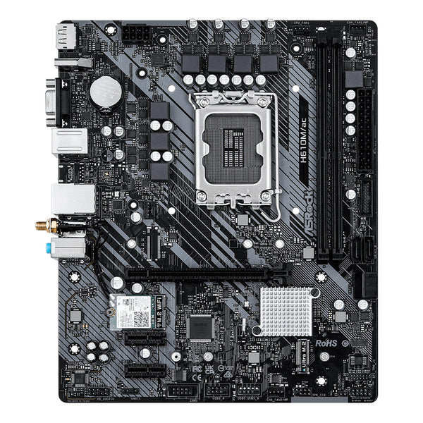 ASROCK H610M/AC – PLACA MADRE MATX INTEL H610 LGA1700 COMPATIBLE CON PROCESADORES INTEL 12ª Y 13ª GENERACIÓN CONECTIVIDAD WI-FI Y EXPANSIÓN VERSÁTIL
