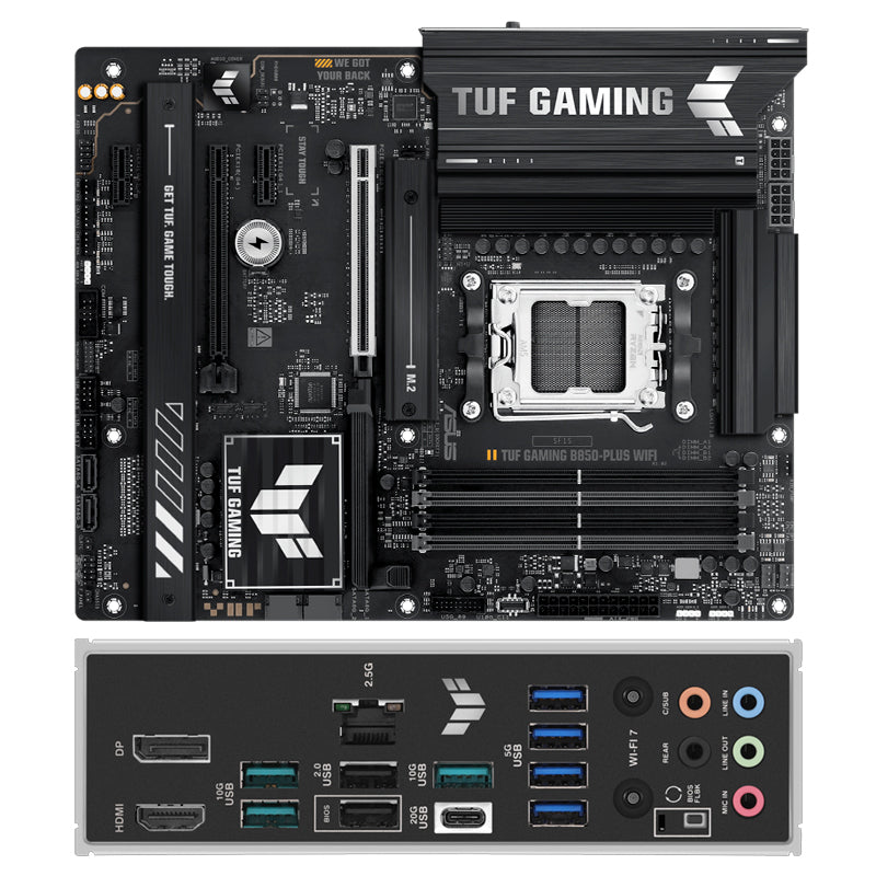 MOTHERBOARD ASUS TUF GAMING B850-PLUS WIFI, CHIPSET AMD B850, SOCKET AMD AM5, ATX