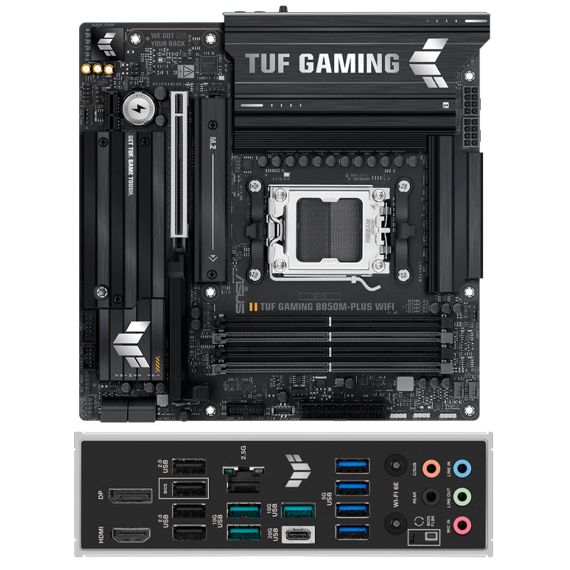 MOTHERBOARD ASUS TUF GAMING B850M-PLUS WIFI, CHIPSET AMD B850, SOCKET AMD AM5, MATX