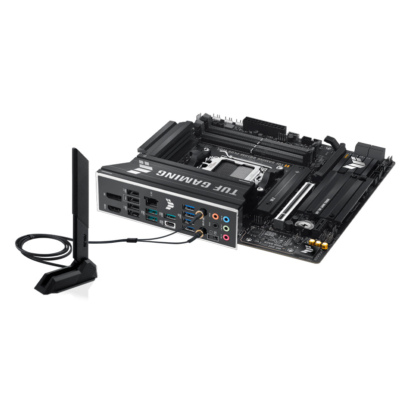 ASUS TUF GAMING B850M-PLUS WIFI – PLACA MADRE MATX AM5, DDR5 HASTA 8000 MT/S, PCIE 5.0 X16, WIFI 6E, ETHERNET 2.5 GB, 3× M.2, USB-C 20 GBPS, BIOS FLASHBACK