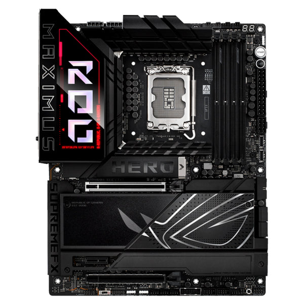 ASUS ROG MAXIMUS Z890 HERO – PLACA BASE ATX Z890, SOCKET LGA-1851, DDR5 HASTA 9200+ MHZ OC, 6× M.2 (INCLUYE PCIE 5.0), WIFI 7, USB-C THUNDERBOLT 4