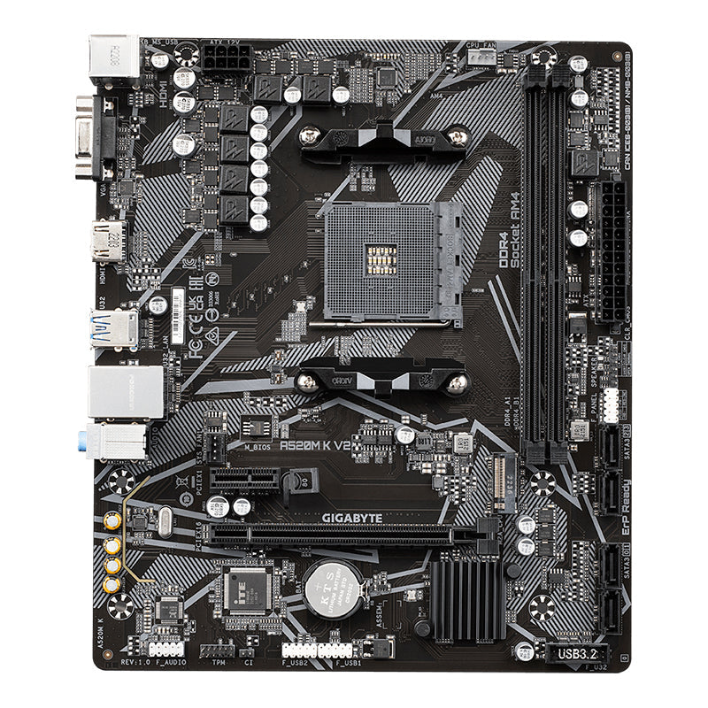 PLACA BASE ASUS A520M-K V2 G10 AM4 MICRO-ATX • COMPATIBLE CON AMD RYZEN 5000/4000/3000 G-SERIES • 2X DDR4 HASTA 64GB • HDMI/DVI • M.2 NVME • SATA3 • LAN GIGABIT