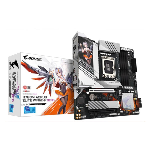 Gigabyte B760M AORUS ELITE WIFI6E GEN5 – Placa madre Micro‑ATX LGA1700, chipset Intel B760, DDR5 hasta 256 GB, PCIe 5.0 x16, 2×M.2 PCIe 4.0, Wi‑Fi 6E, Bluetooth 5.3, HDMI, USB‑C