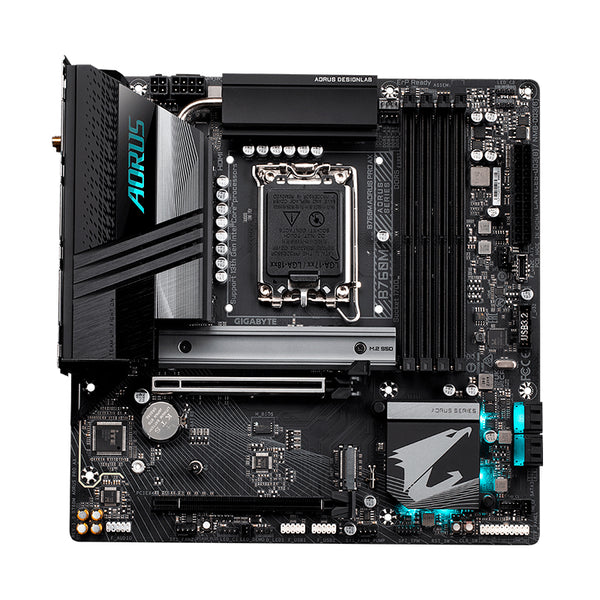 Gigabyte B760M AORUS PRO AX – Micro‑ATX LGA1700, DDR5, PCIe 4.0, 2×M.2, LAN 2.5 GbE, Wi‑Fi 6E, USB‑C, HDMI/DP