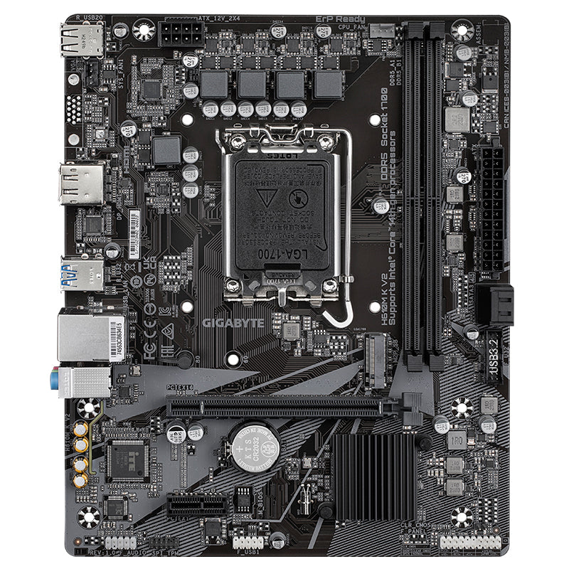 PLACA BASE MSI H610M-K V2 • CHIPSET INTEL H610 • COMPATIBLE CON PROCESADORES INTEL CORE SERIE 13/12 • DDR4 HASTA 128GB • PCIE 4.0 • LAN GIGABIT • MICRO-ATX